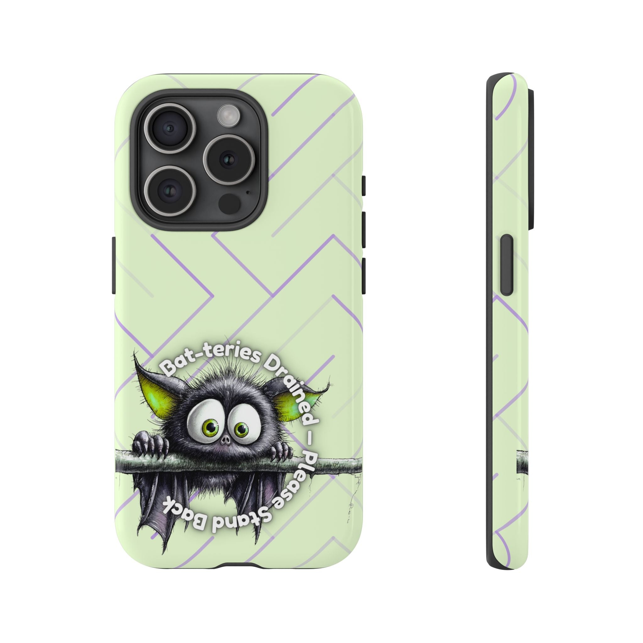 Bat-teries Drained Phone Case – Quirky Bat