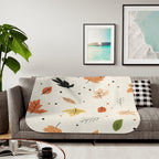 Crisp Leaves Sherpa Blanket – Snug & Seasonal