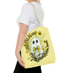 Leaf Me Alone Tote Bag, Cute Ghost Boundaries Bag, Funny Autumn Halloween Tote