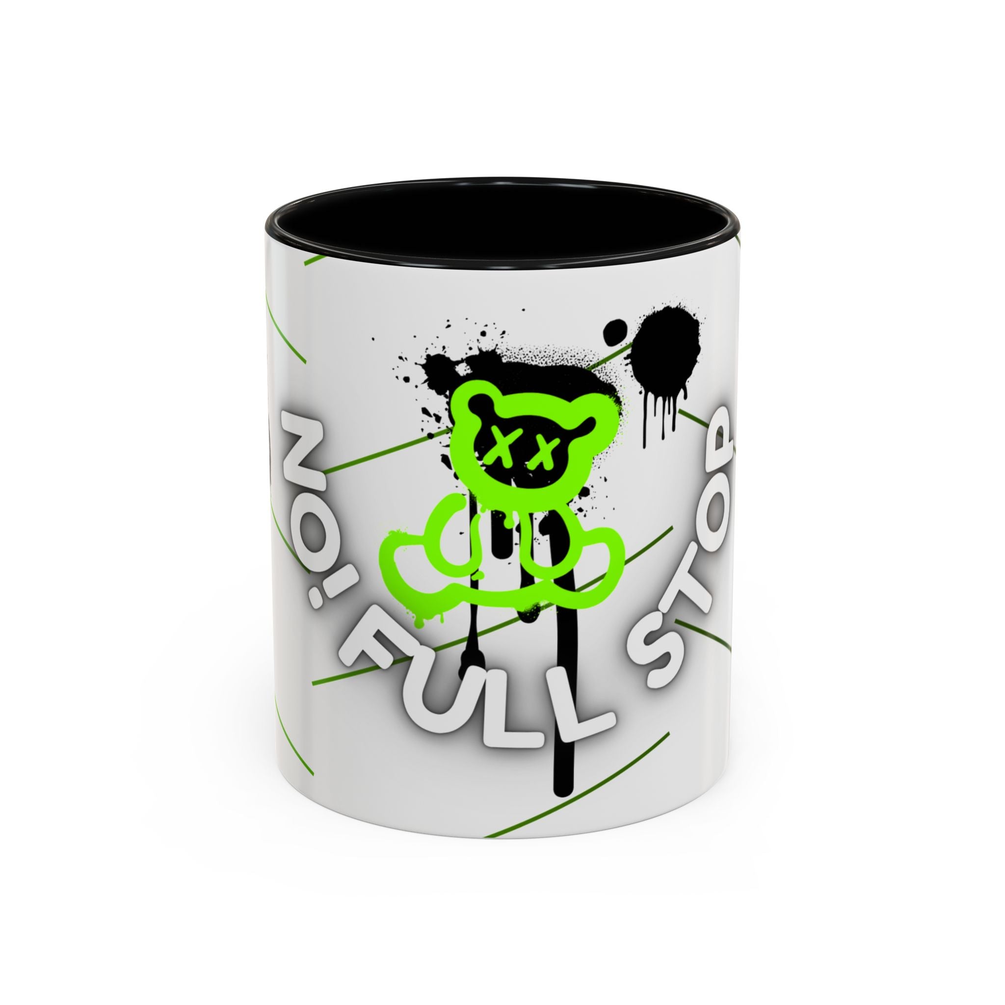 No! Full Stop Mug – Neon Graffiti Bear