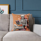 Literary Skeleton Cushion – Halloween & Autumn Home Décor
