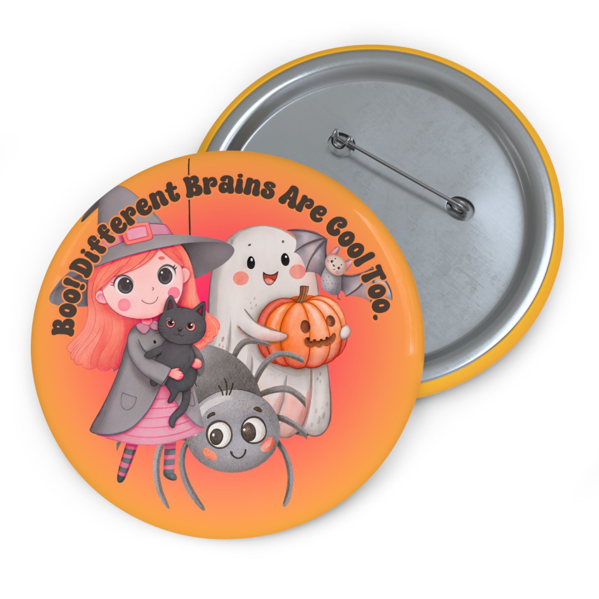 Neurodivergent-Inclusive-Different Brains Are Cool Too – Inclusive Halloween Badge