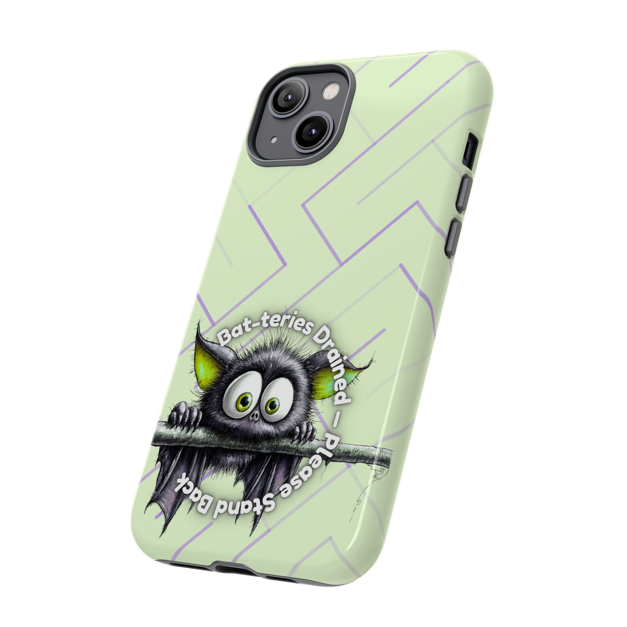 Bat-teries Drained Phone Case – Quirky Bat