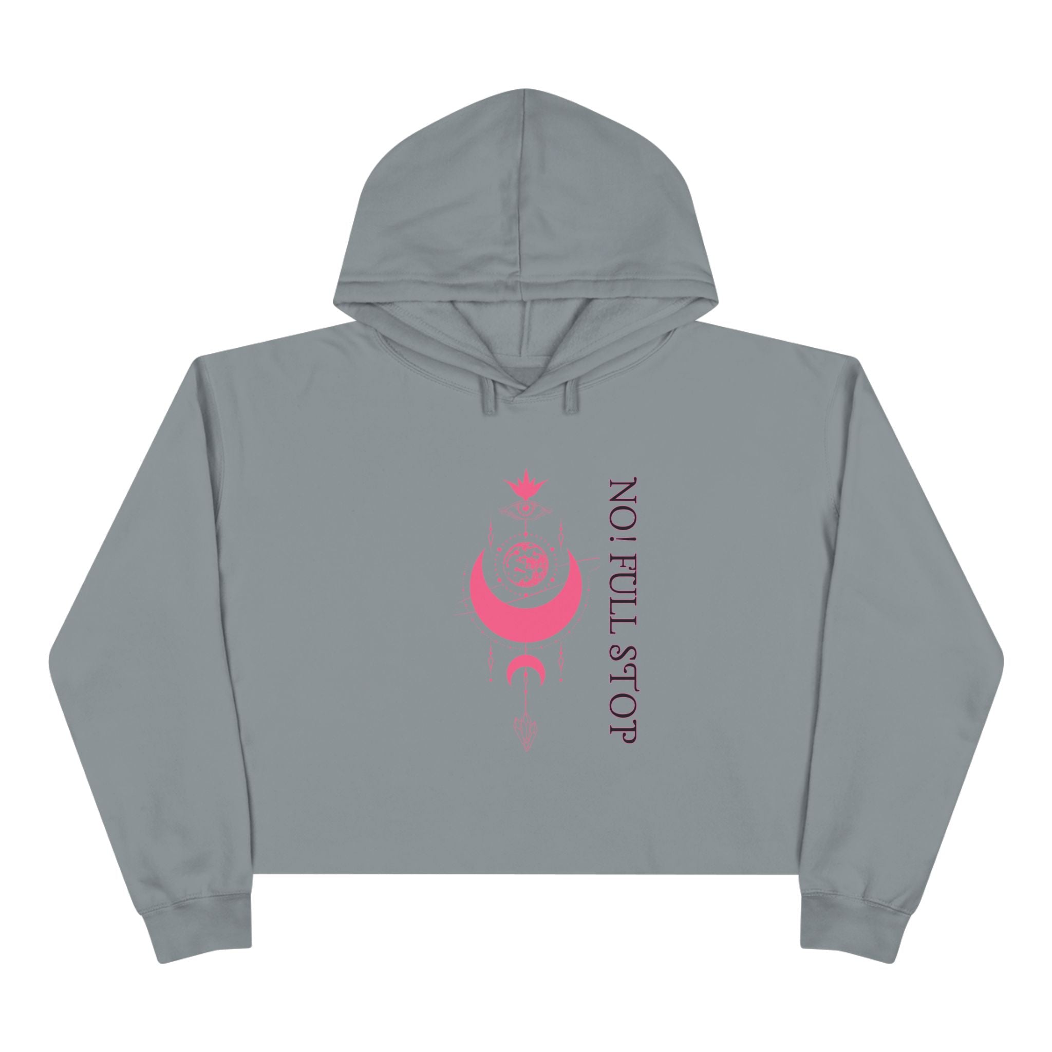 No! Full StopInclusive  Crop Hoodie – Lunar Lotus