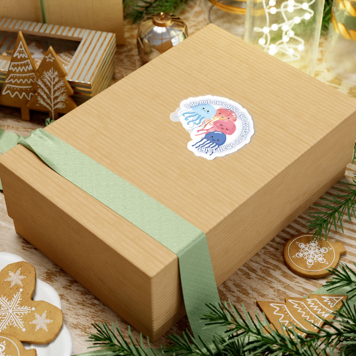 No Eye Contact Jellyfish Sticker