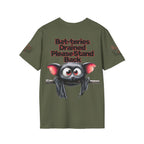 Bat-teries Drained – Cute and Funny Bat T-Shirt
