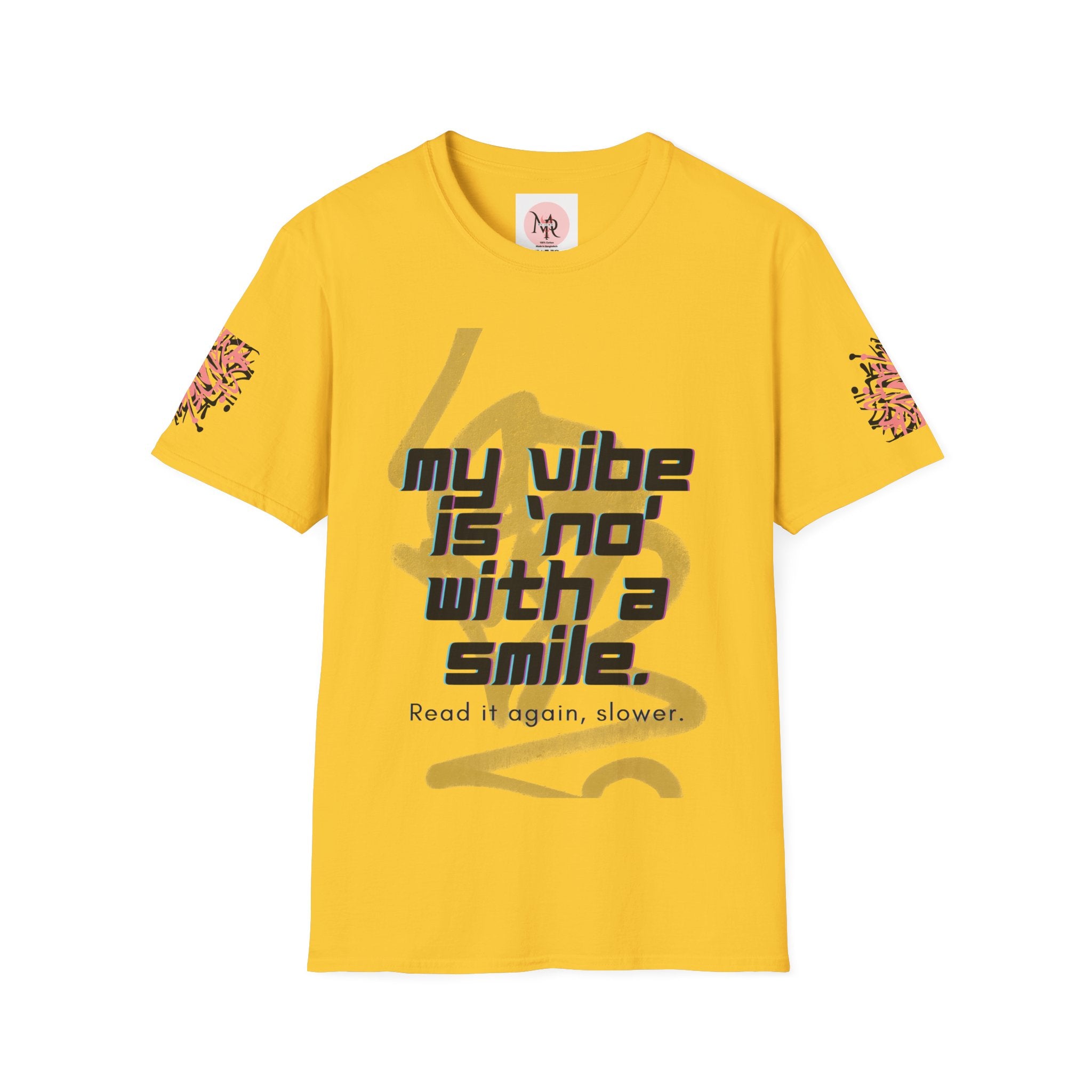 Graffiti Quote Tee – Bold Monochrome