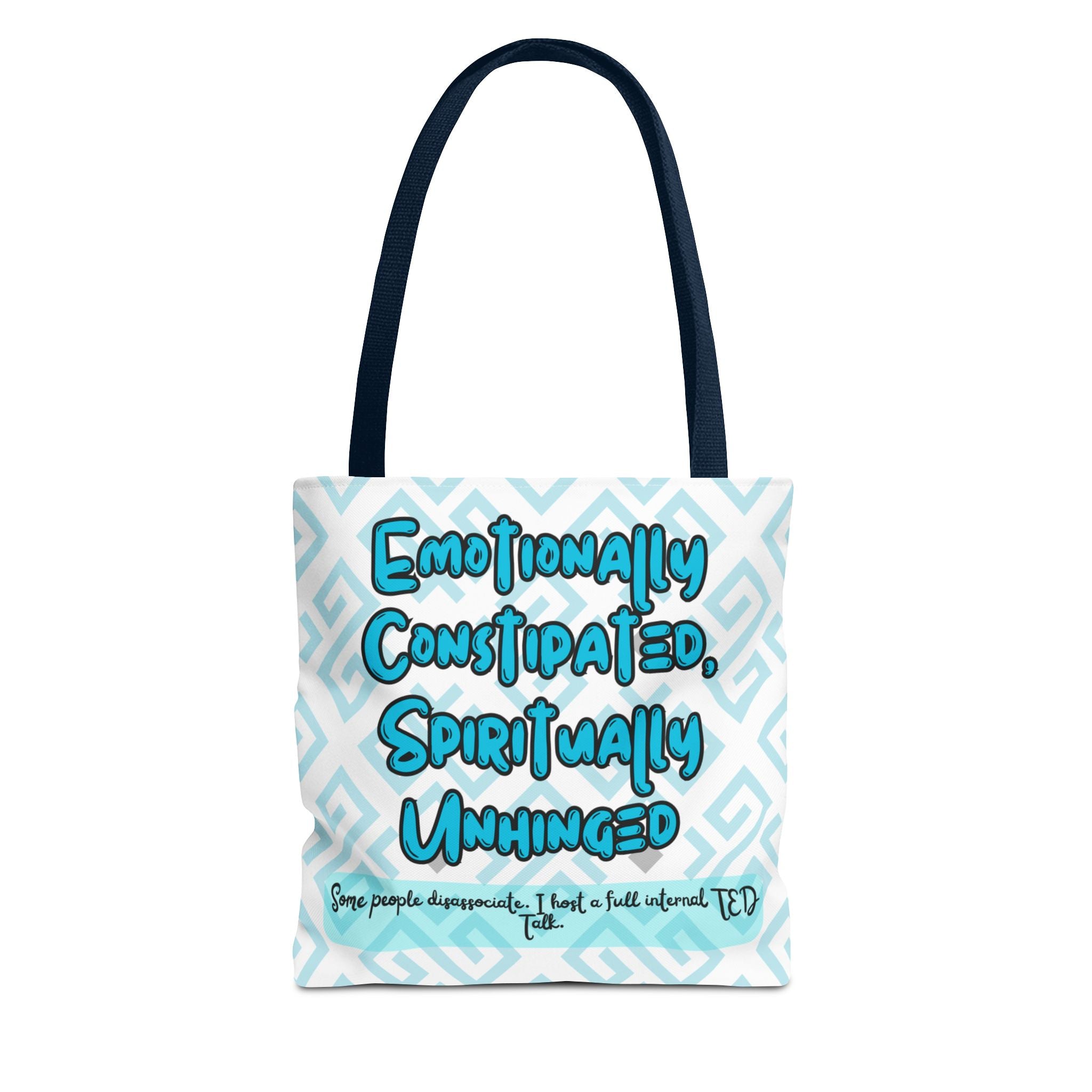 motional Constipation Tote, Spiritually Unhinged Funny Tote Bag for Sarcastic Souls