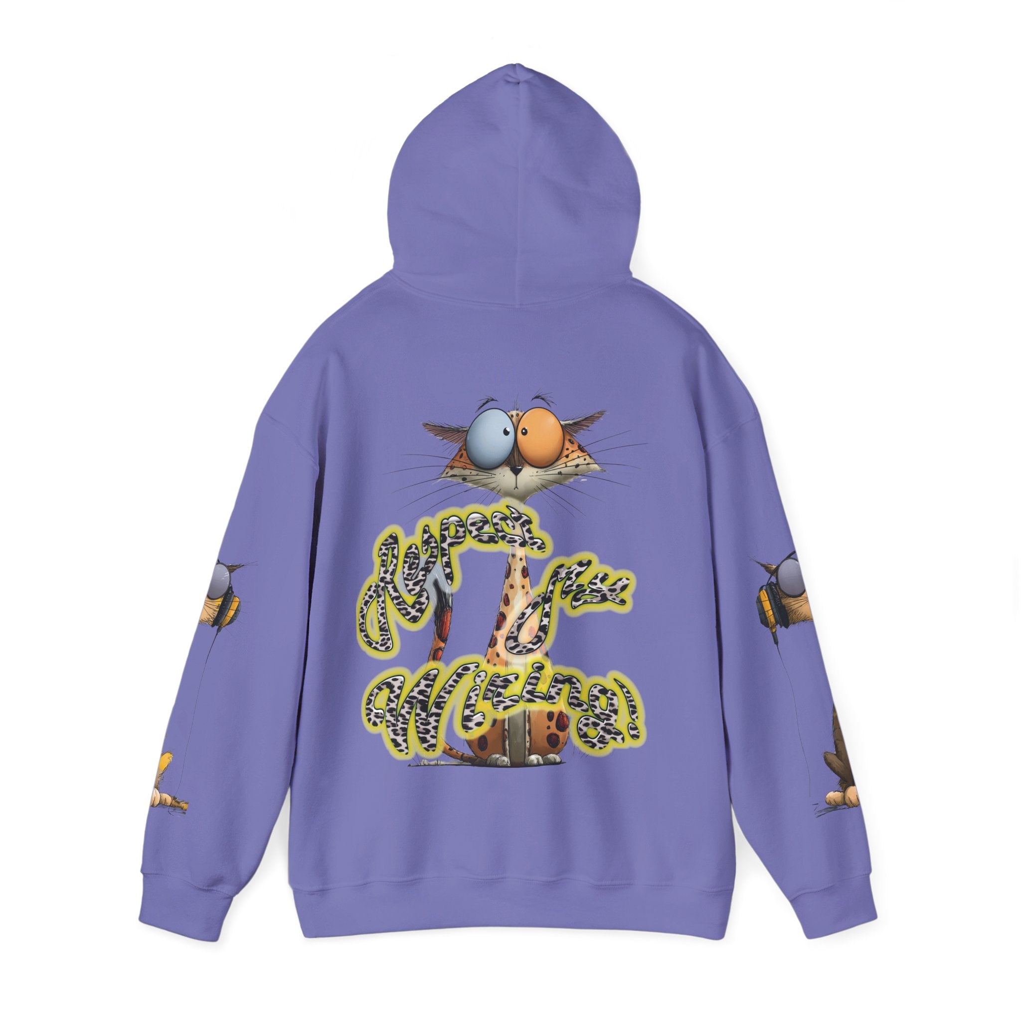 Respect My Wiring Hoodie-Cat Graphic Sweatshirt