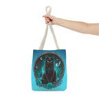 Witch Please Tote Bag – Gothic Black Cat, Spooky Moon Phases, Witchy Aesthetic Shopper