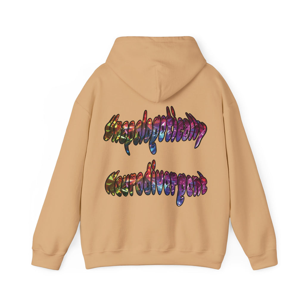 Unapologetically Neurodivergent Hoodie-Holographic Crystal Tree Design, Bold Identity Statement