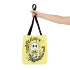 Leaf Me Alone Tote Bag, Cute Ghost Boundaries Bag, Funny Autumn Halloween Tote