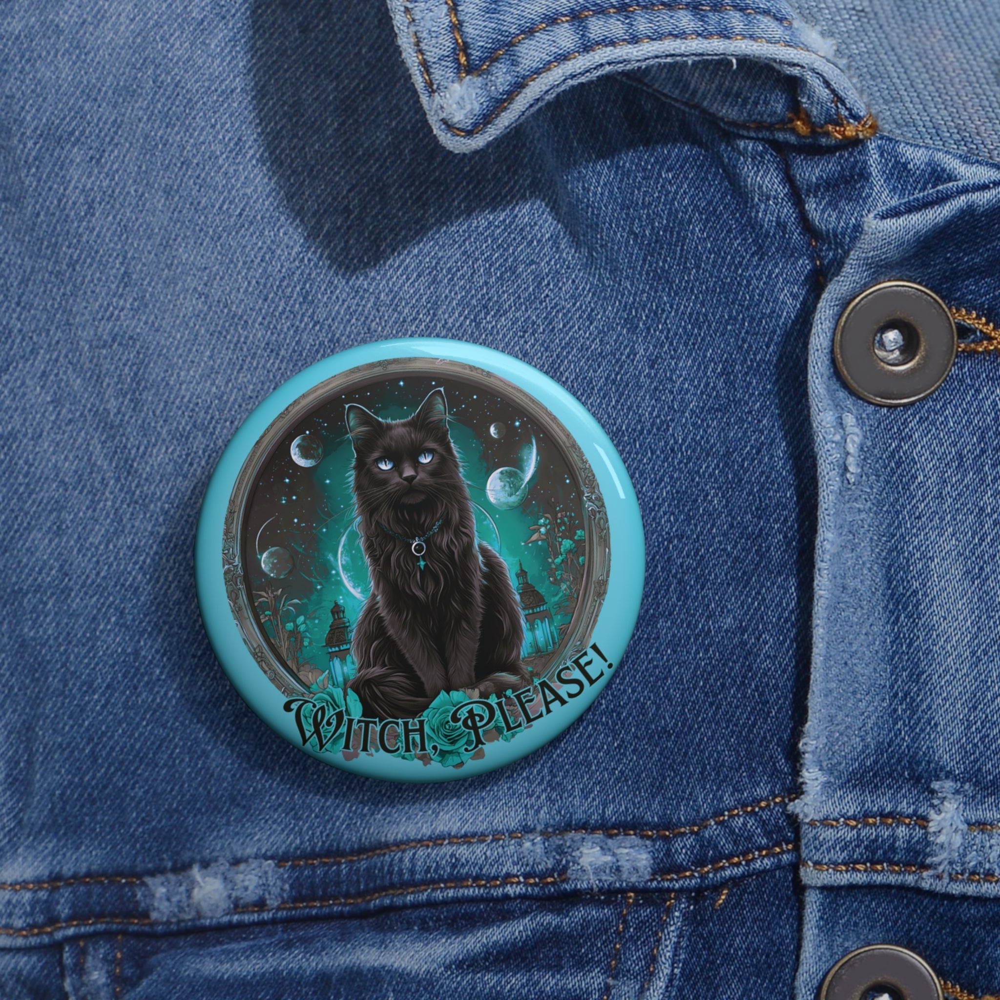Witch Please – Mystical Black Cat Badge