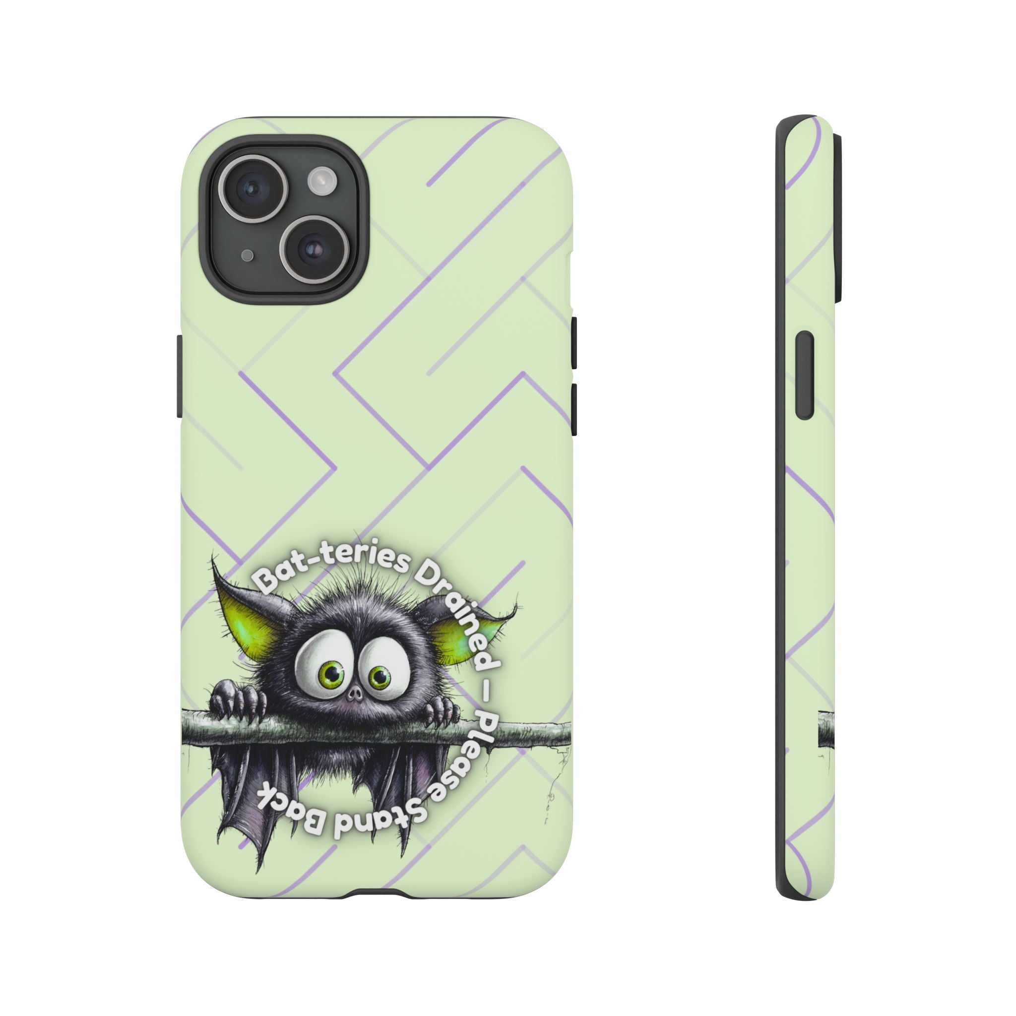 Bat-teries Drained Phone Case – Quirky Bat