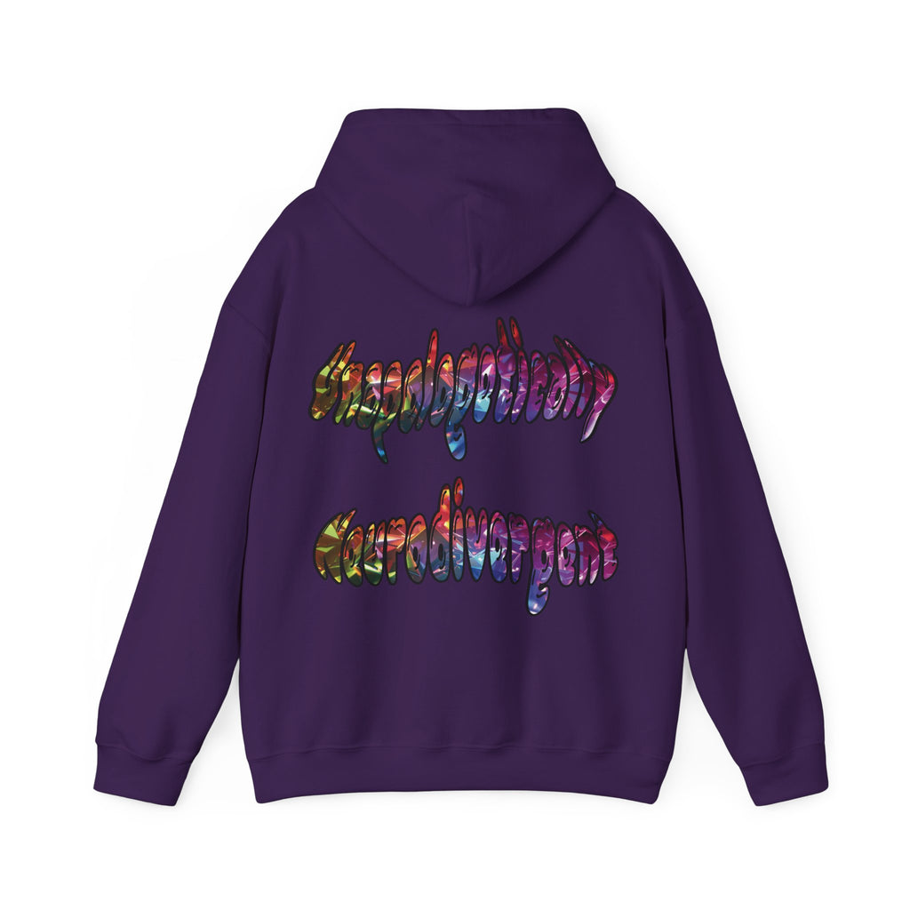 Unapologetically Neurodivergent Hoodie-Holographic Crystal Tree Design, Bold Identity Statement