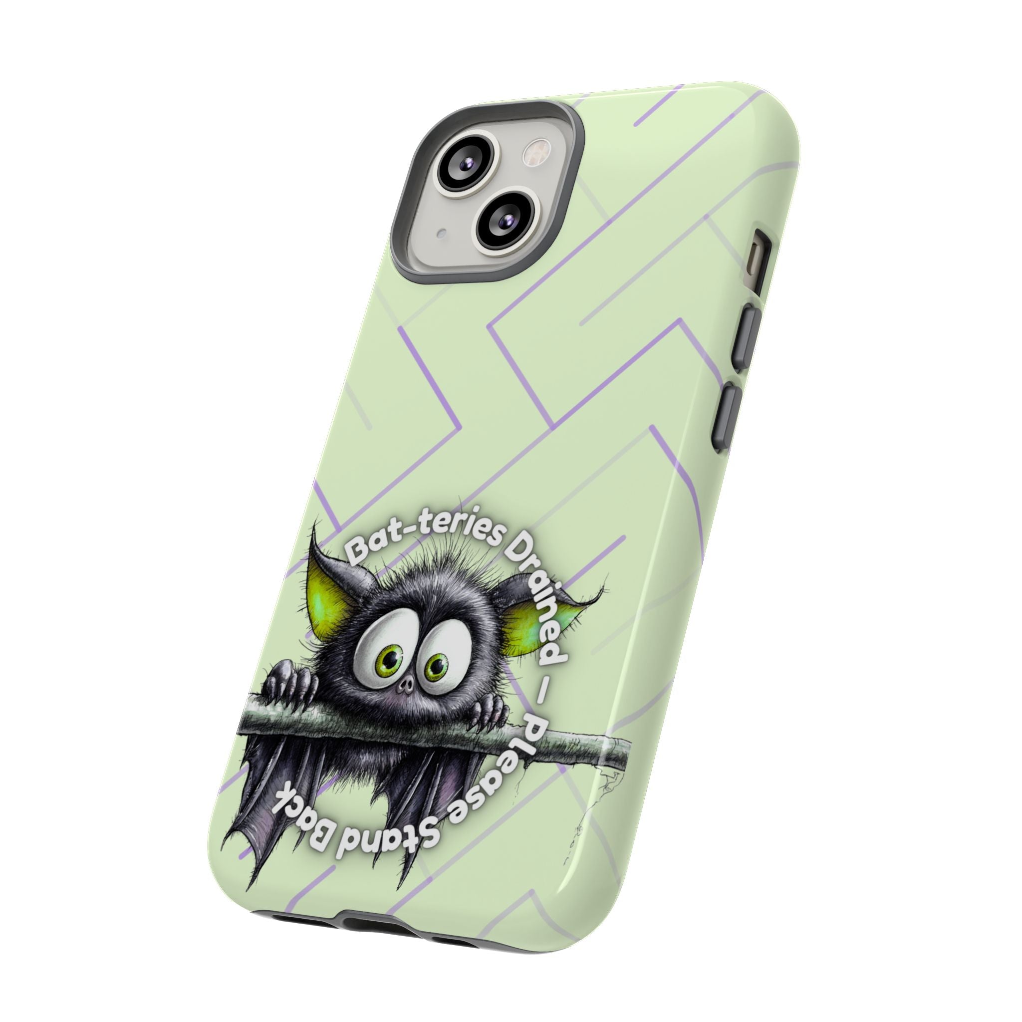 Bat-teries Drained Phone Case – Quirky Bat