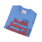 Sarcasm Tee – Social Battery Humour