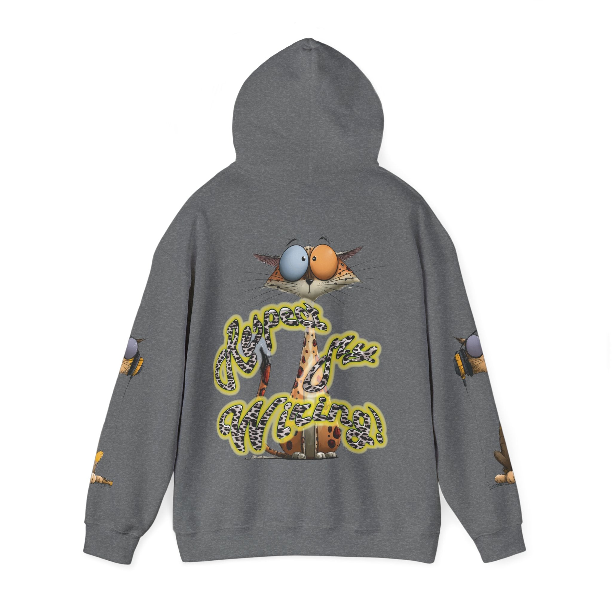 Respect My Wiring Hoodie-Cat Graphic Sweatshirt