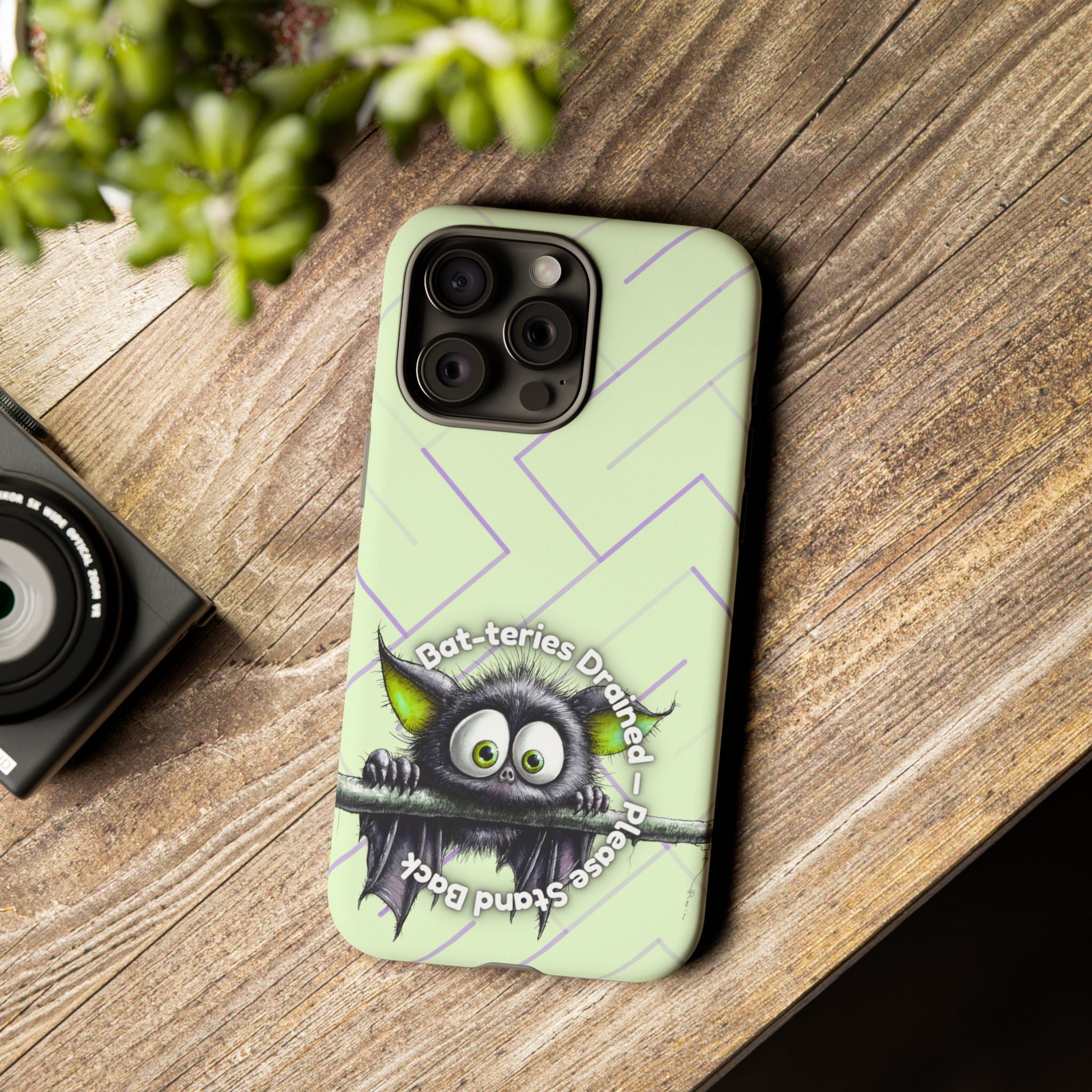 Bat-teries Drained Phone Case – Quirky Bat