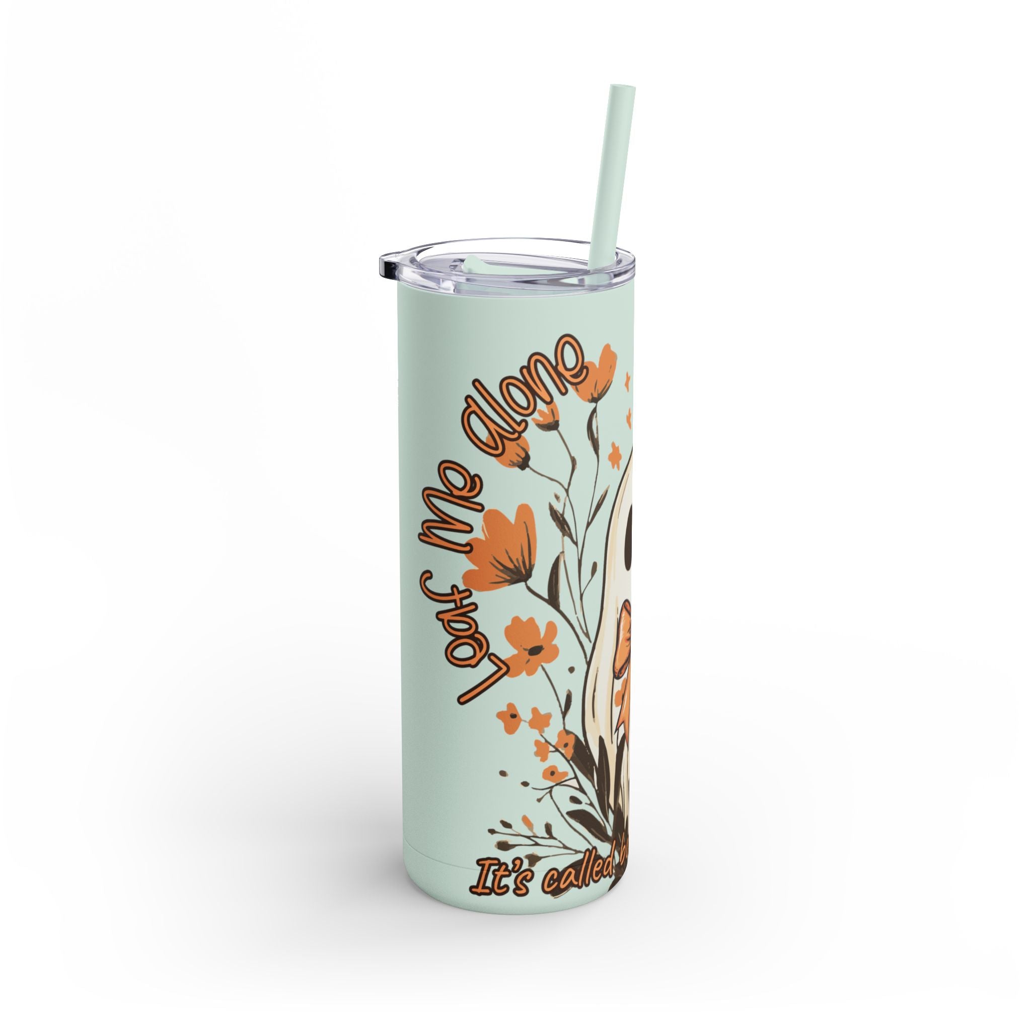 Leaf Me Alone – Limited Edition Fall Ghost Skinny Tumbler (20oz / 600ml)