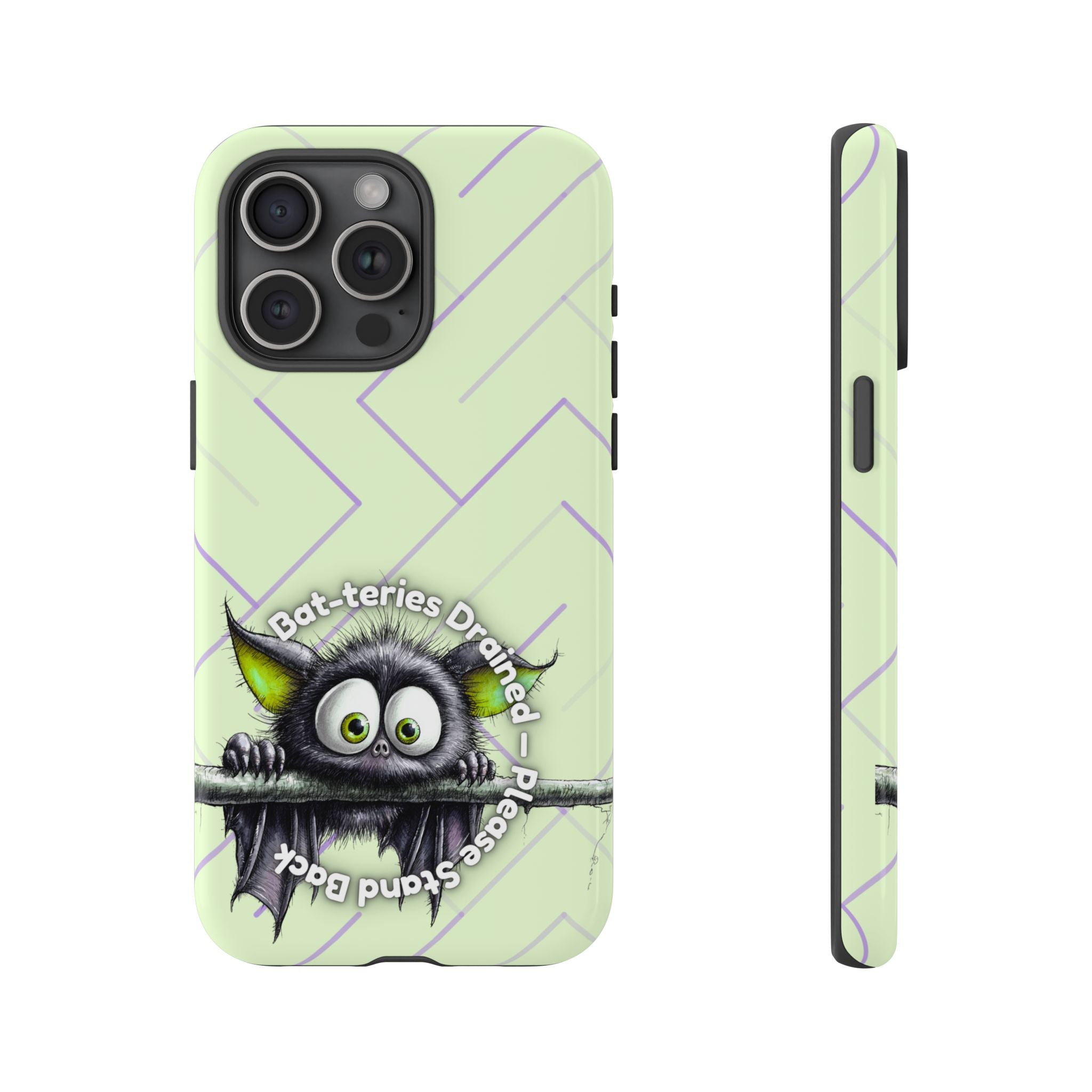 Bat-teries Drained Phone Case – Quirky Bat