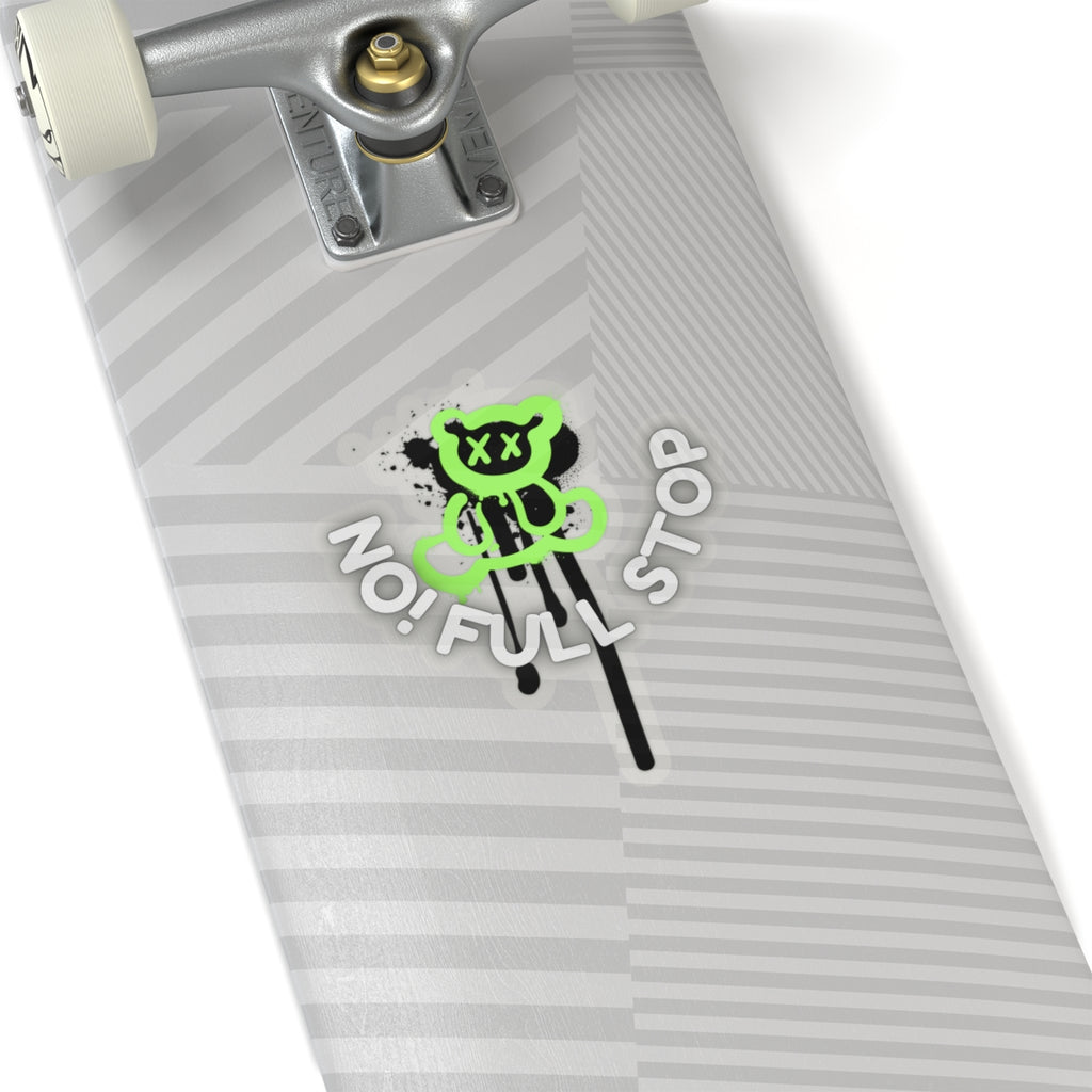 No! Full Stop – Neon Bear Sticker