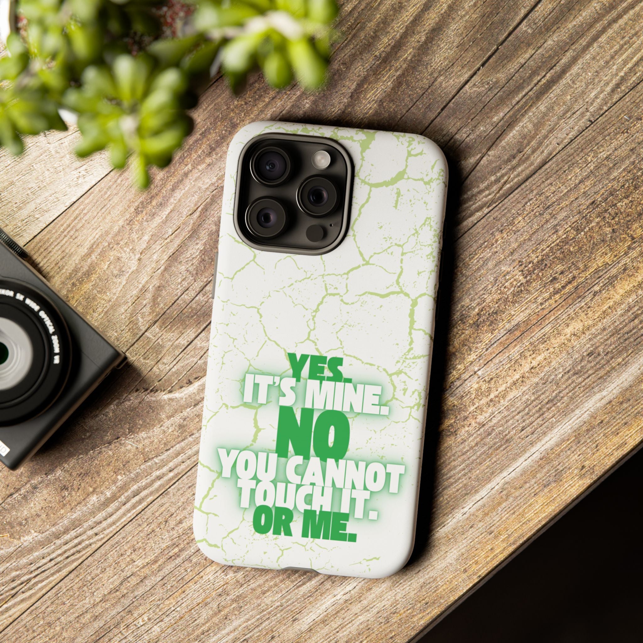 Sassy Quote Marble Crack Phone Case