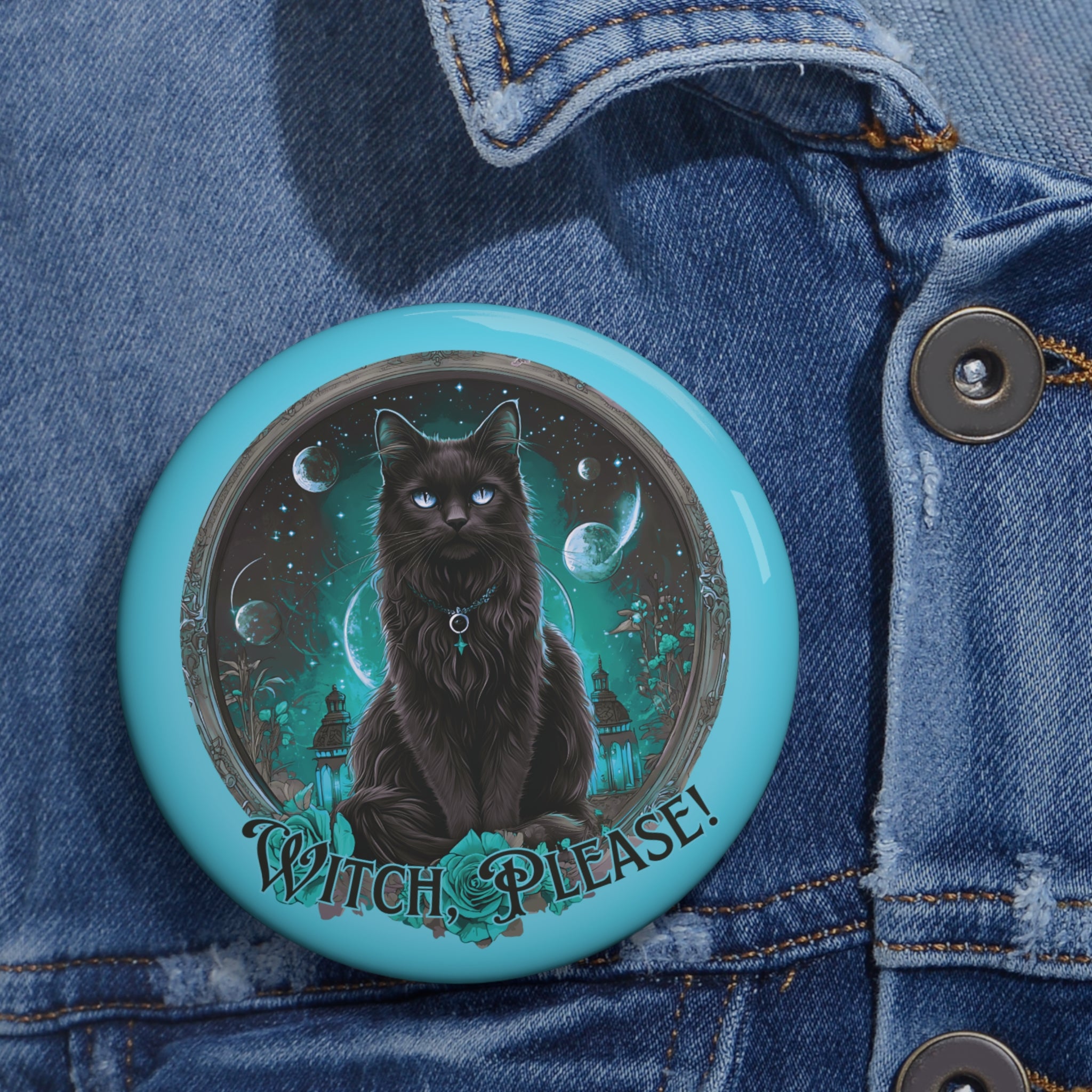 Witch Please – Mystical Black Cat Badge