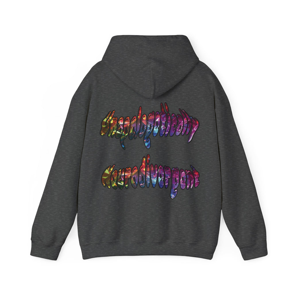 Unapologetically Neurodivergent Hoodie-Holographic Crystal Tree Design, Bold Identity Statement