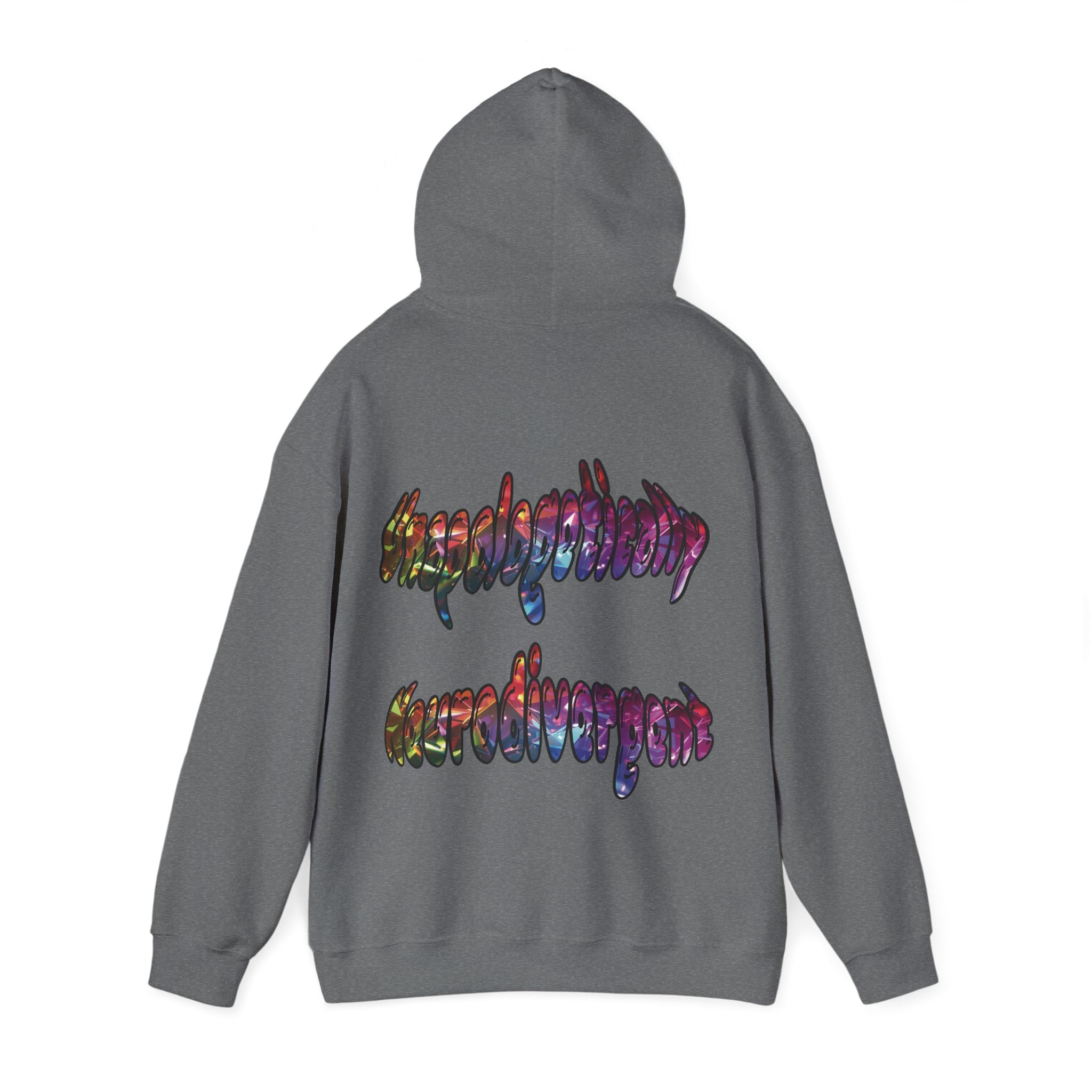 Unapologetically Neurodivergent Hoodie-Holographic Crystal Tree Design, Bold Identity Statement